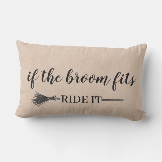 ハッピーハローウィンの魔女と彼女のほうき投げ アウトドアクッション (裏面)