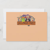 ハッピーハローウィンの魔法使い、こうもりおよびカボチャ カード (裏面)