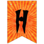 ハッピーハローウィンの黒いオレンジwの頭のない騎手 バンティングフラッグ (第1の旗)