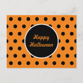 ハッピーハローウィンはがき（オレンジと黒） シーズンポストカード
