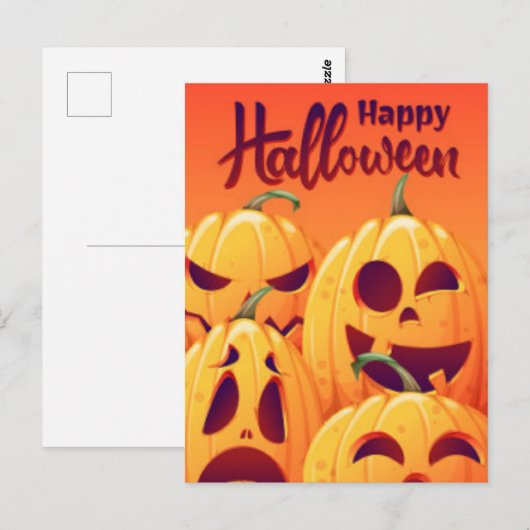 ハッピーハローウィンはがき ポストカード (正面/裏面)