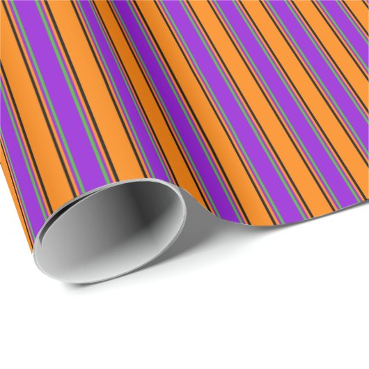 ハッピーハローウィンはギフト用包装紙を余りに縞で飾ります ラッピングペーパー