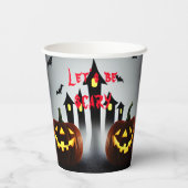 ハッピーハローウィンは怖いジャックオランタンにしよう 紙コップ (裏面)