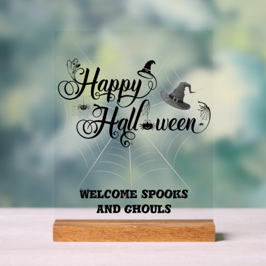 ハッピーハローウィンアクリル標識 アクリルサイン (ニュートラル)