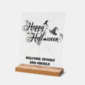 ハッピーハローウィンアクリル標識 アクリルサイン (傾斜)