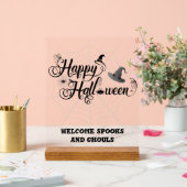 ハッピーハローウィンアクリル標識 アクリルサイン (ウェディング)