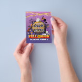 ハッピーハローウィンイッツシーズ不気味ンお祝い チラシ (手)