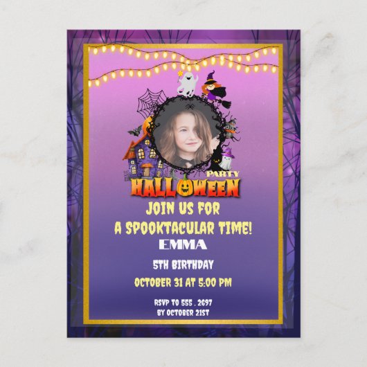 ハッピーハローウィンイッツシーズ不気味ンお祝い ポストカード (正面)