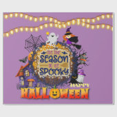 ハッピーハローウィンイッツシーズ不気味ンお祝い ラッピングペーパー (フラット)