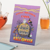 ハッピーハローウィンイッツシーズ不気味ンお祝い 台座サイン (インサイチュ)