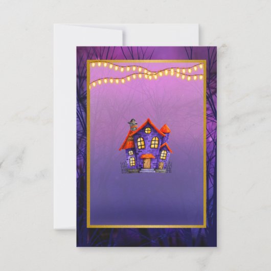 ハッピーハローウィンイッツシーズ不気味ンお祝い 招待状 (裏面)