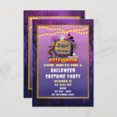 ハッピーハローウィンイッツシーズ不気味ンお祝い 招待状 (正面/裏面)