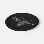 ハッピーハローウィンイビルスカル ペーパープレート (アングル)