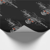 ハッピーハローウィンイビルスカル ラッピングペーパー (角)