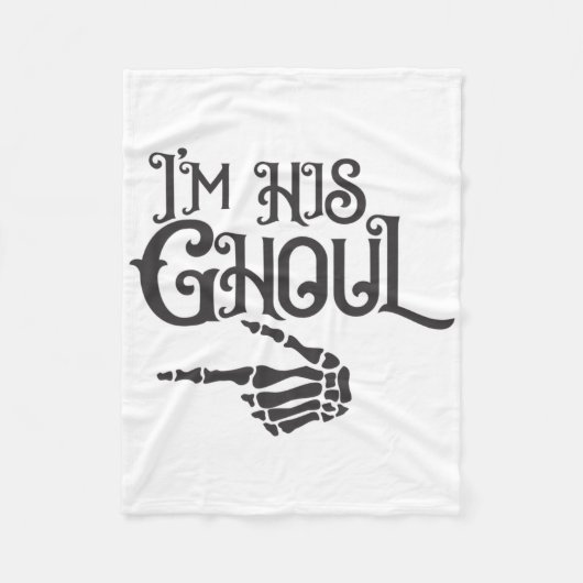 ハッピーハローウィンイムズハグールスカルハンド フリースブランケット (正面)