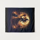 ハッピーハローウィンウィッチアットミッドナイト タペストリー (正面(横))