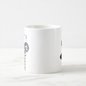 ハッピーハローウィンウィッチイラストレーション名&イニシャル コーヒーマグカップ (中央)