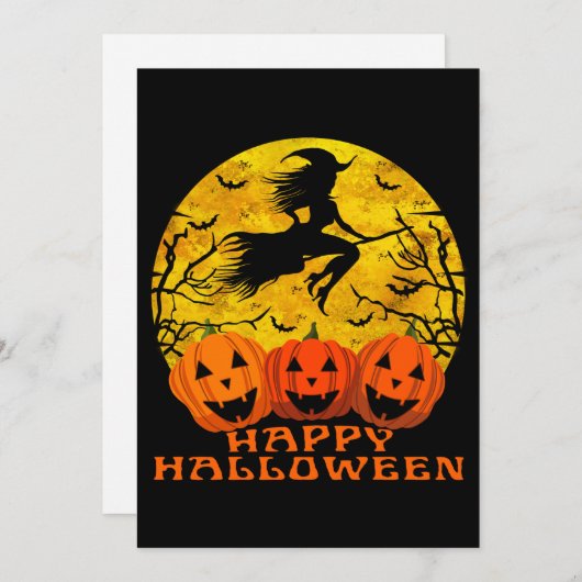 ハッピーハローウィンウィッチオンブロム 招待状 (正面/裏面)