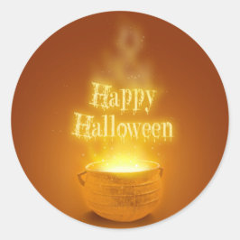 ハッピーハローウィンウィッチカルドロン ラウンドシール