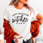 ハッピーハローウィンウィッチズブラックスクリプトカスタムシティ トライブレンドＴシャツ<br><div class="desc">サレ祝ムやマサット、お好みの故郷の都市と一緒に楽しめるこカスタムの「ハッピーハローウィンウィッチカスタマイズス」のシャツとスタイルのハロウィン。ブラッモダンシュ黒のスクリプ書トの機能。</div>