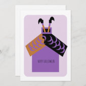 ハッピーハローウィンウィッチハウスカード (正面/裏面)