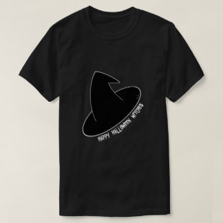 ハッピーハローウィンウィッチハットグラフィック Tシャツ