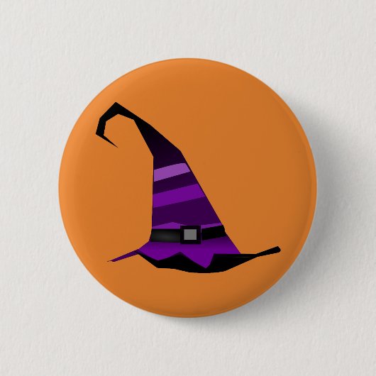ハッピーハローウィンウィッチハット 缶バッジ (正面)