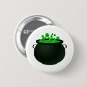 ハッピーハローウィンウィッチバブルカルドロングリーン魔法 缶バッジ (正面&裏面)