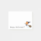 ハッピーハローウィンウィッチパンプキ飛んでいるンブルームおもしろい ポストイット (正面)