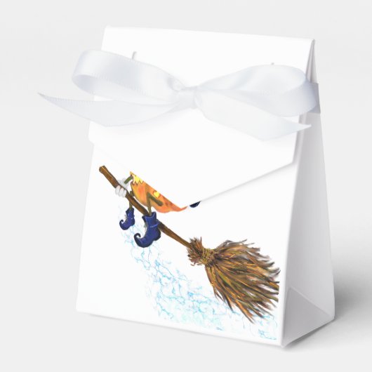 ハッピーハローウィンウィッチパンプキ飛んでいるンブロム – おもしろい フェイバーボックス (正面サイド)