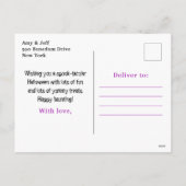 ハッピーハローウィンウィッチパープル シーズンポストカード (裏面)