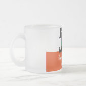 ハッピーハローウィンウィッチレッグ&ブロムパーソナライズされた フロストグラスマグカップ (左)