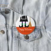 ハッピーハローウィンウィッチレッグ&ブロムパーソナライズされた 缶バッジ (インサイチュ)