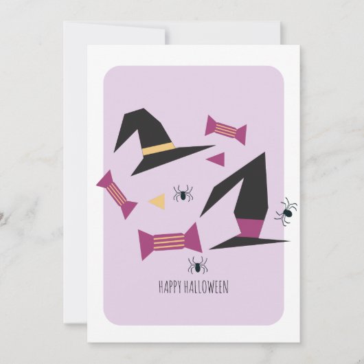 ハッピーハローウィンウィッチ紙吹雪カード (正面)