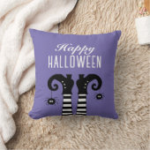 ハッピーハローウィンウィッチ足紫 クッション (ブランケット)