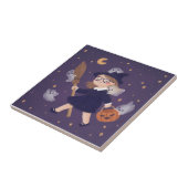 ハッピーハローウィンウィッチ&幽霊 タイル (側面)