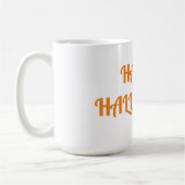 ハッピーハローウィンウィメンズオレンジブラック コーヒーマグカップ (左)