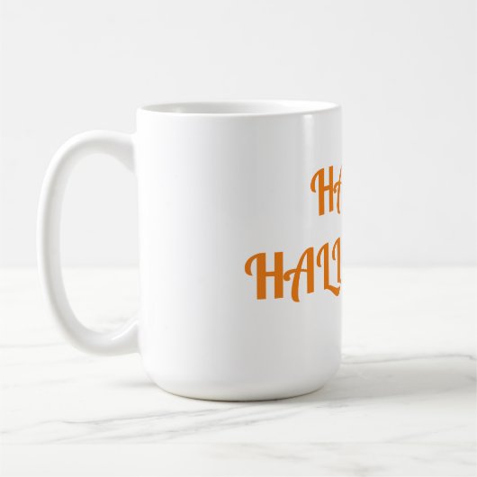 ハッピーハローウィンウィメンズオレンジブラック コーヒーマグカップ (左)