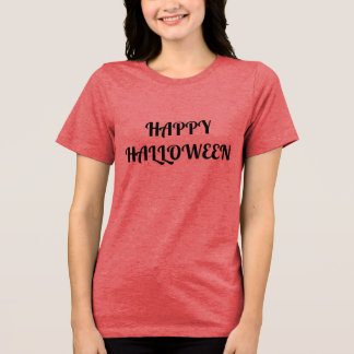 ハッピーハローウィンウィメンズオレンジブラック トライブレンドTシャツ