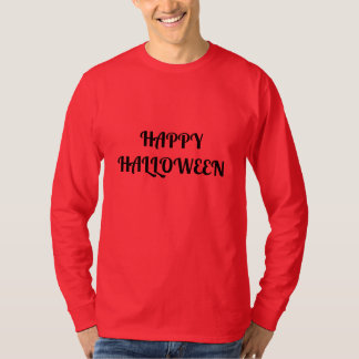 ハッピーハローウィンウィメンズオレンジブラック Tシャツ