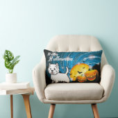 ハッピーハローウィンウエストハイランドテリア ランバークッション (椅子)