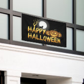 ハッピーハローウィンウルフとジャック・オランタン 横断幕 (ビルの外側)
