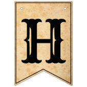 ハッピーハローウィンエイジスカルB&Wバンティンバナー バンティングフラッグ (第2の旗)