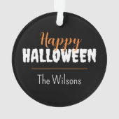 ハッピーハローウィンエビルパンプキン顔 オーナメント (裏面)