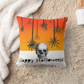 ハッピーハローウィンオレングラデーションジ(スカル) クッション (ブランケット)