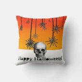 ハッピーハローウィンオレングラデーションジ(スカル) クッション (裏面)