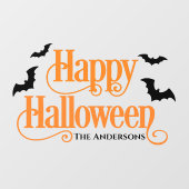 ハッピーハローウィンオレンジとブラックカスタム ウィンドウサイン (シート)