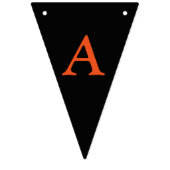 ハッピーハローウィンオレンジと黒のバンティング バンティングフラッグ (第3の旗)