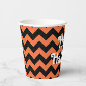 ハッピーハローウィンオレンジと黒の子供パーティー 紙コップ (正面)