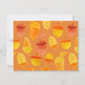 ハッピーハローウィンオレンジのどんぐりのフォトカード カード (裏面)